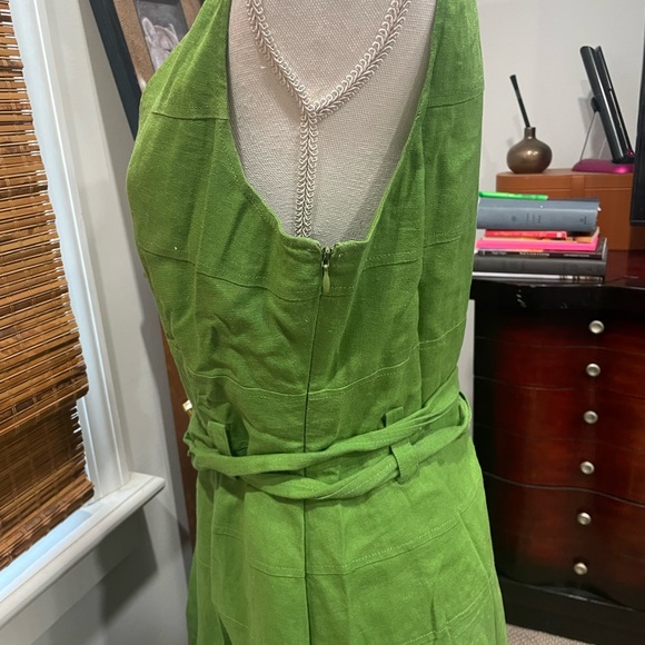 Spense Green Sleeveless V-Neck Midi Sundress - Picture 4 of 8